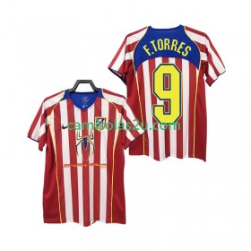 Camisolas de futebol Atlético Madrid F TORRES 9 2004 Retro Equipamento Principal 2005 Manga Curta